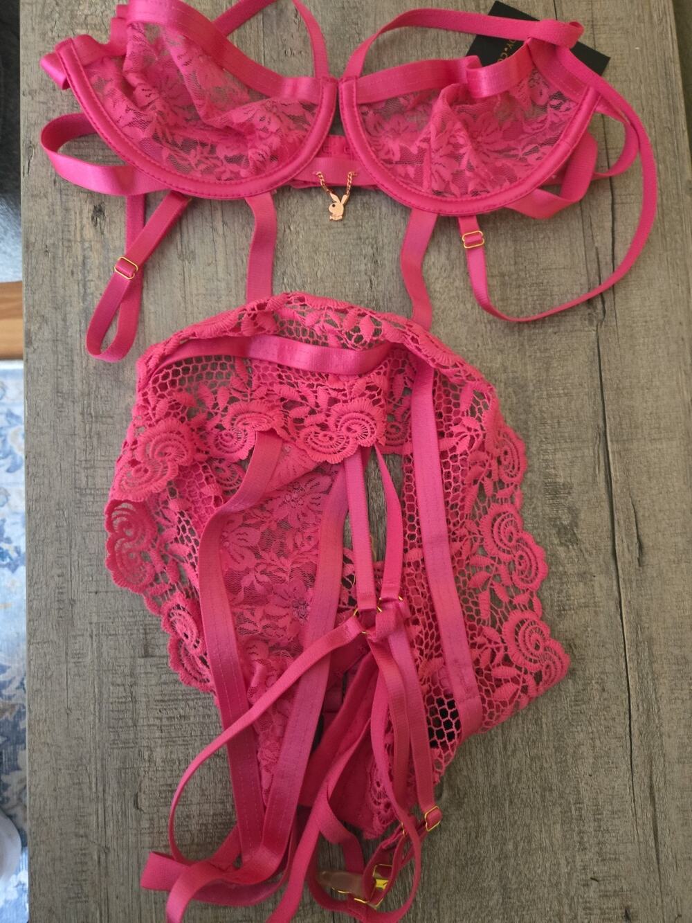 Playboy X Yandy Bra and Panty Lingerie Set Size S New With Tags